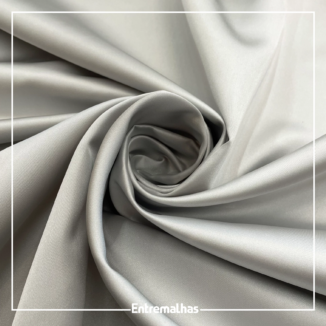 Tecido Cetim Lion - Prata Ref.:717009