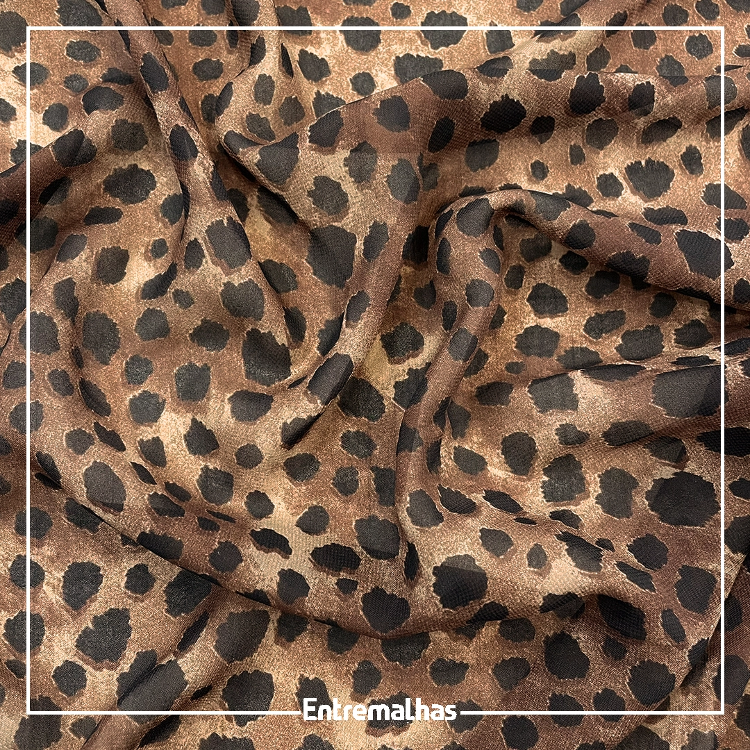 Tecido Crepe Chiffon Animal Skin Ref.:722203