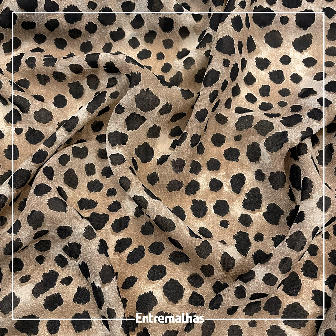 Tecido Crepe Chiffon Animal Skin Ref.:722203