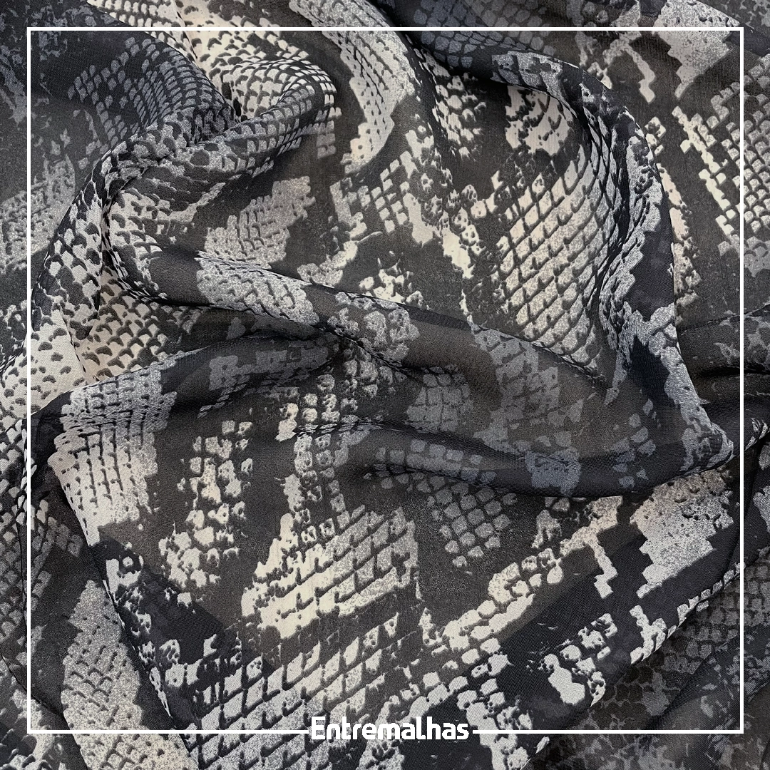 Tecido Crepe Chiffon Animal Skin Ref.:722203