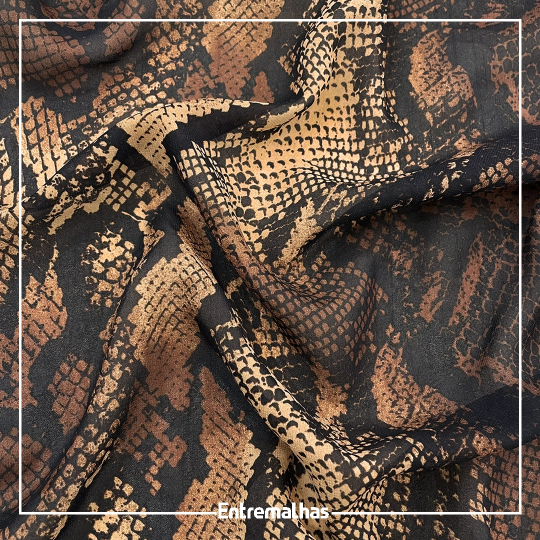 Tecido Crepe Chiffon Animal Skin Ref.:722203