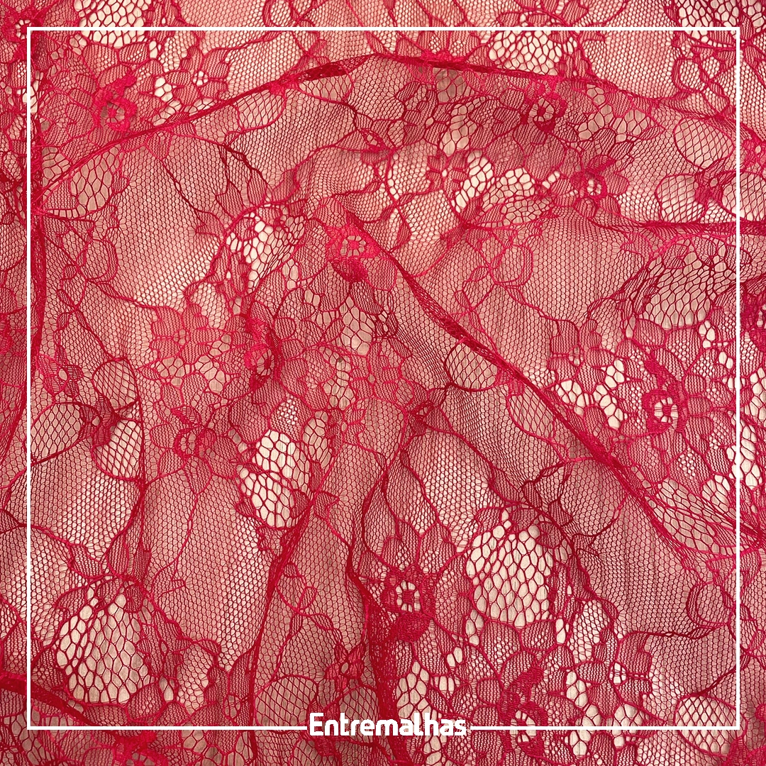 Tecido Renda Lady - Vermelho Ref.:814213