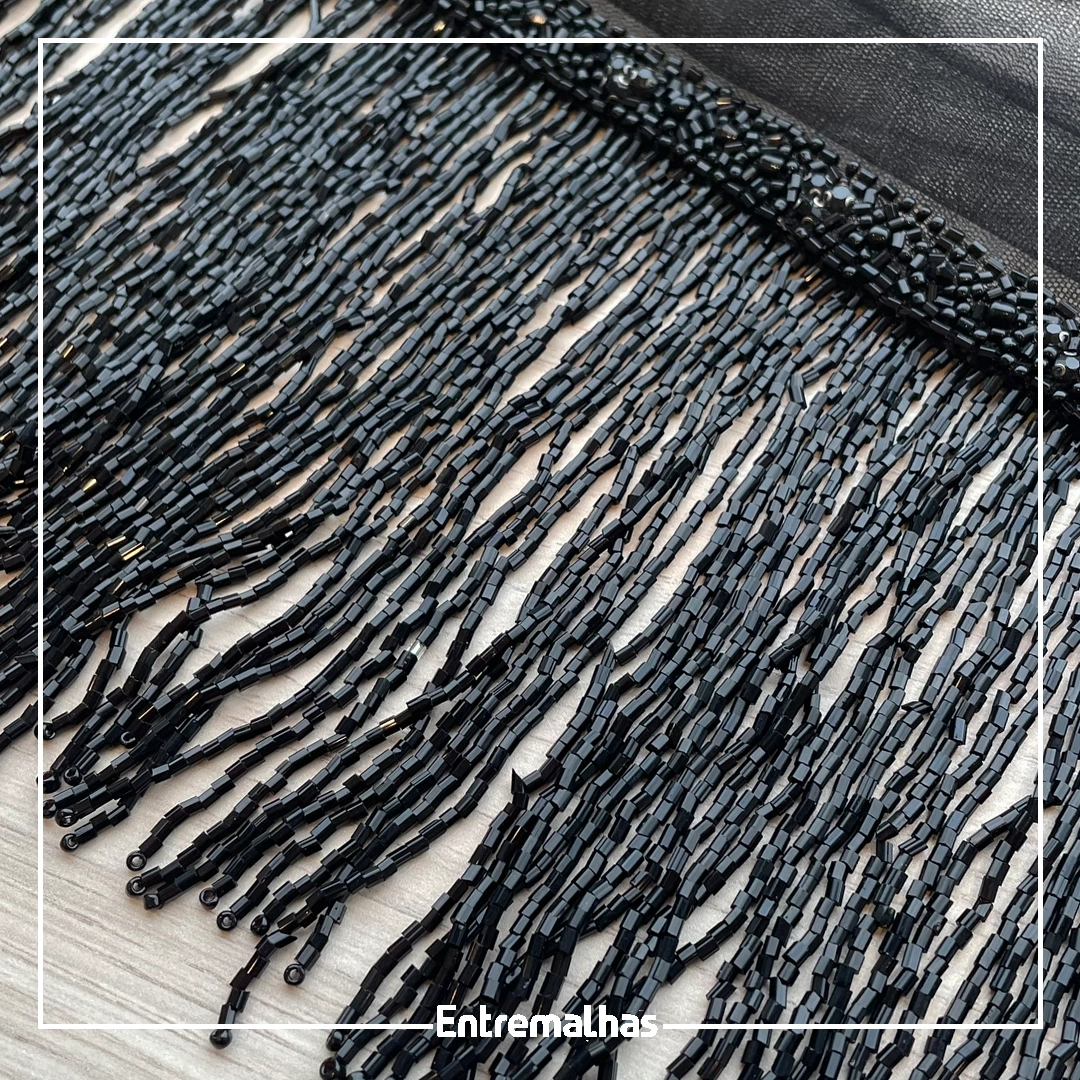 Franja Indiana - Preto Ref.:814224