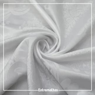 Tecido Adamaskado Jacquard Inglês - Branco Ref.:858982