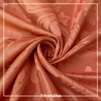 Tecido Adamaskado Jacquard Inglês - Laranja Ref.:858982