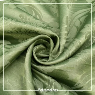Tecido Adamaskado Jacquard Inglês - Verde Ref.:858982
