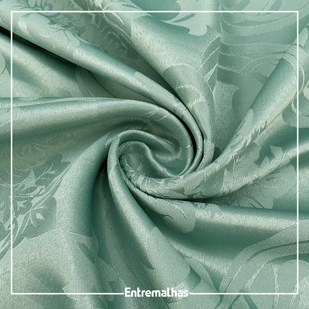 Tecido Adamaskado Jacquard Inglês - Verde Ref.:858982
