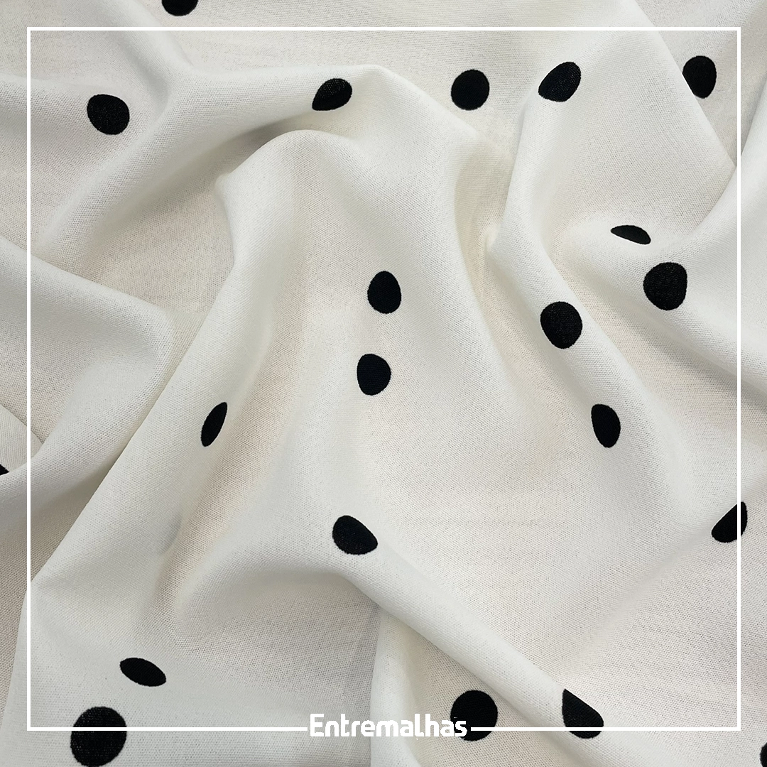 Tecido Atenas Air Flow Poá - Off-White Ref.:859729