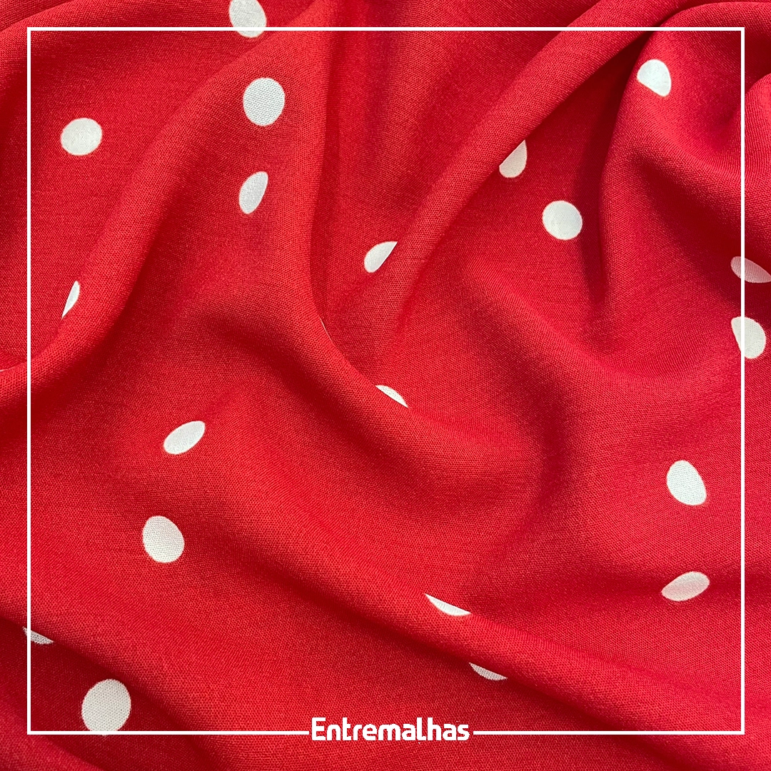 Tecido Atenas Air Flow Poá - Vermelho Ref.:859729