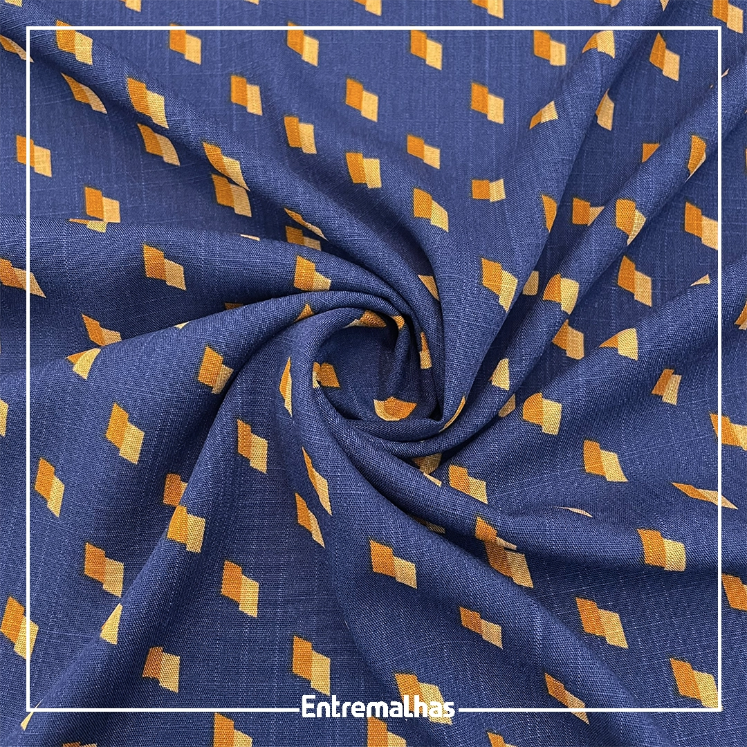 Tecido Viscose Slub Estampado Ref.:859856