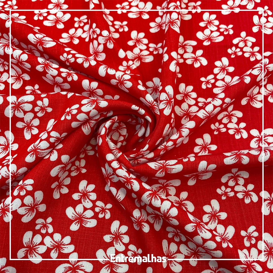 Tecido Viscose Slub Estampado Ref.:859856