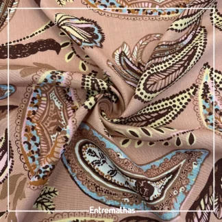 Tecido Viscose Slub Estampado Ref.:859856