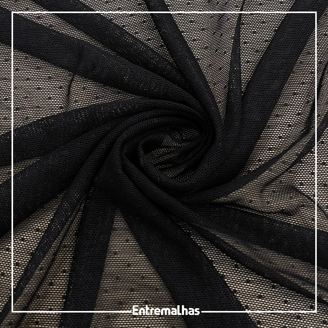 Tecido Tule Brigitte - Preto Ref.:859857