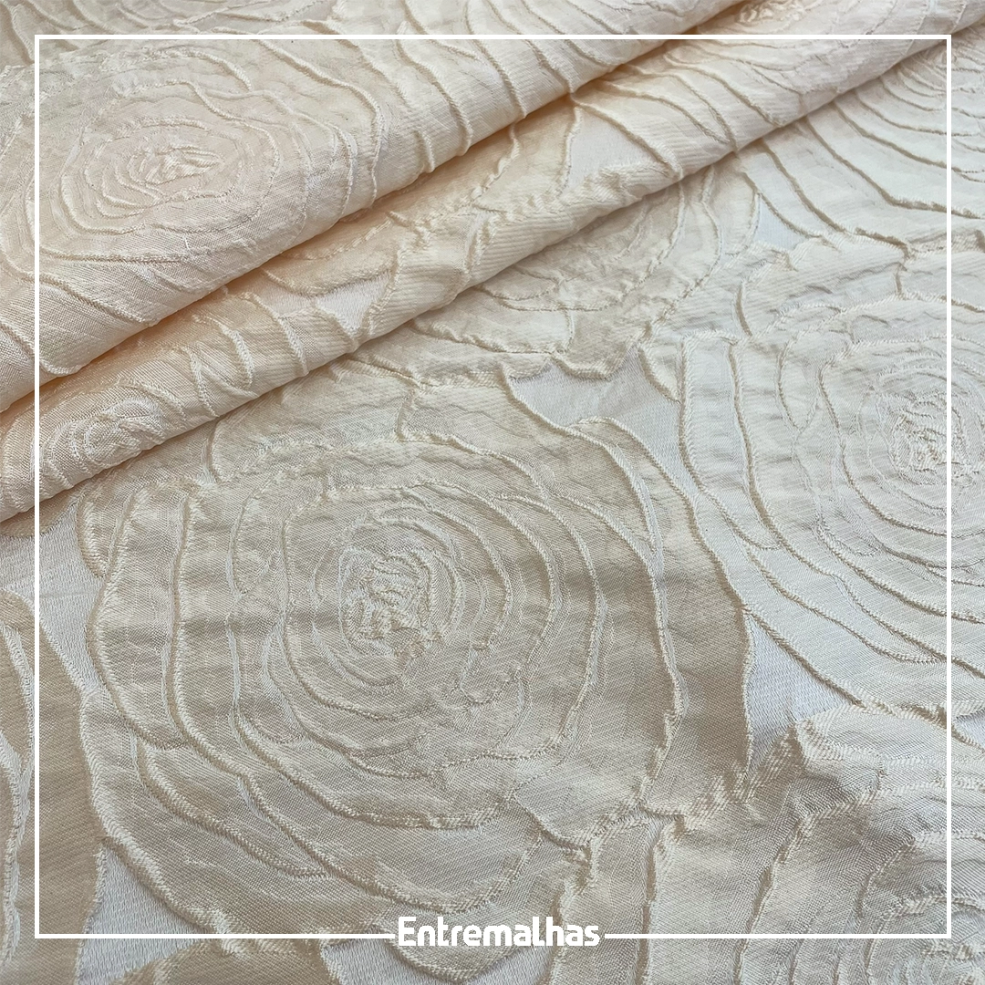Tecido Jacquard Amaranta- Bege Ref.:860007