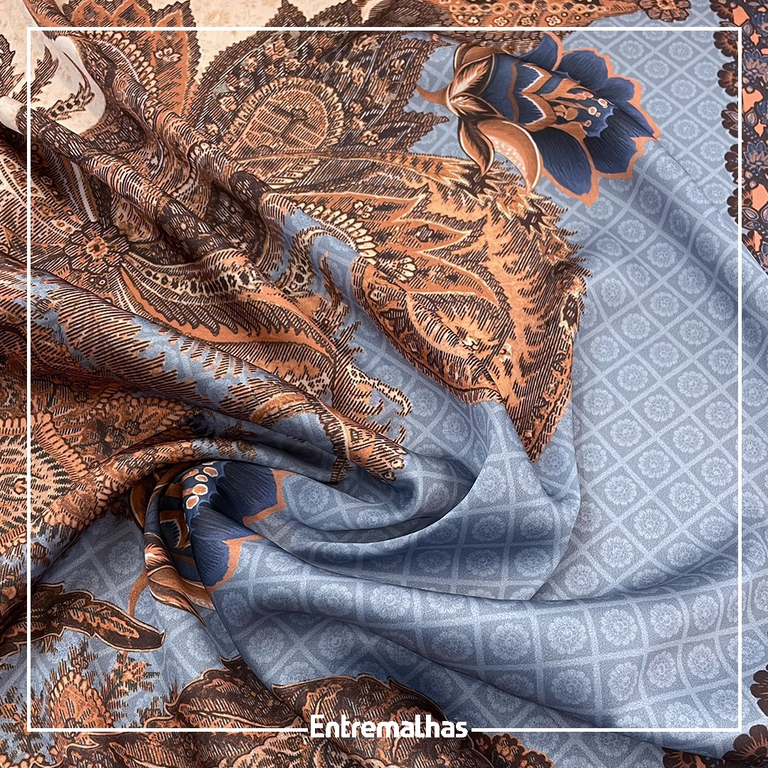 Tecido Chifon Satin Twist Estampado Ref.:860008