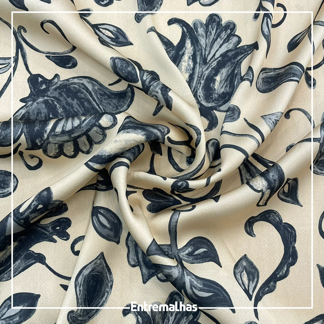 Tecido Chifon Satin Twist Estampado Ref.:860008