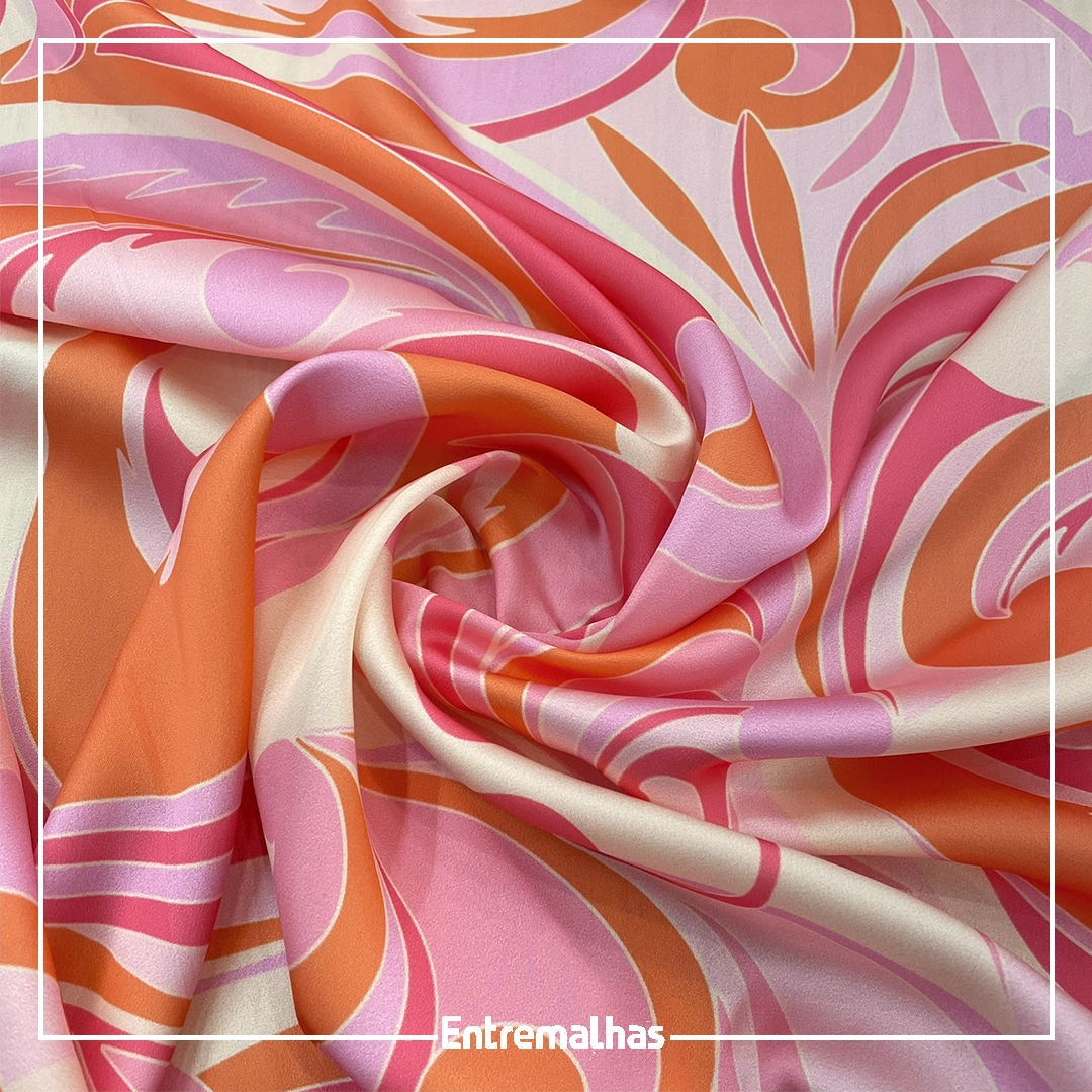 Tecido Chifon Satin Twist Estampado Ref.:860008
