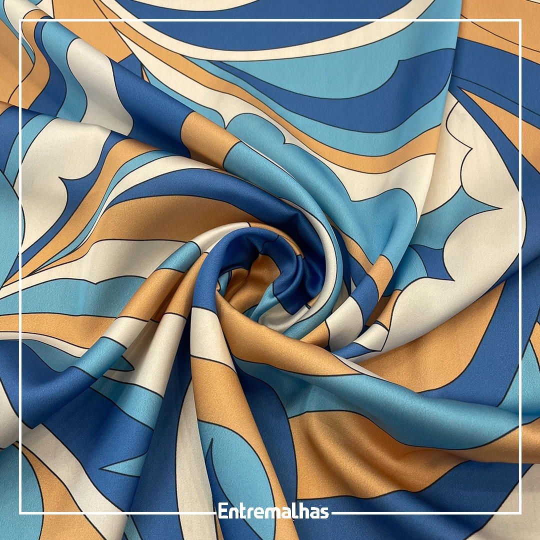 Tecido Chifon Satin Twist Estampado Ref.:860008