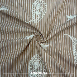 Tecido Bordado - Marrom Ref.:860009