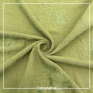 Tecido Bordado Nice - Verde Ref.:860011