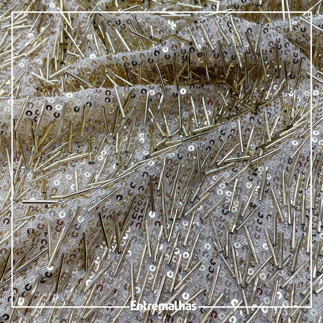 Tecido Paetê Grease - Preto Ref.:860014