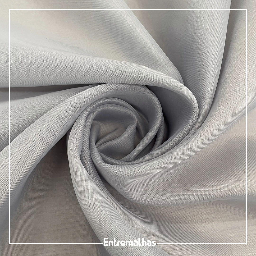 Tecido Voal Importado - Cinza Ref.:886001