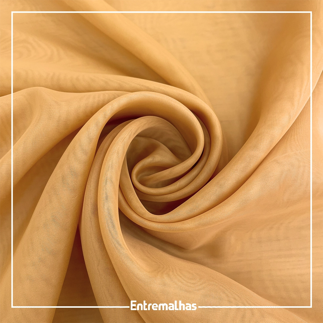 Tecido Voal Importado - Amarelo Ref.:886001