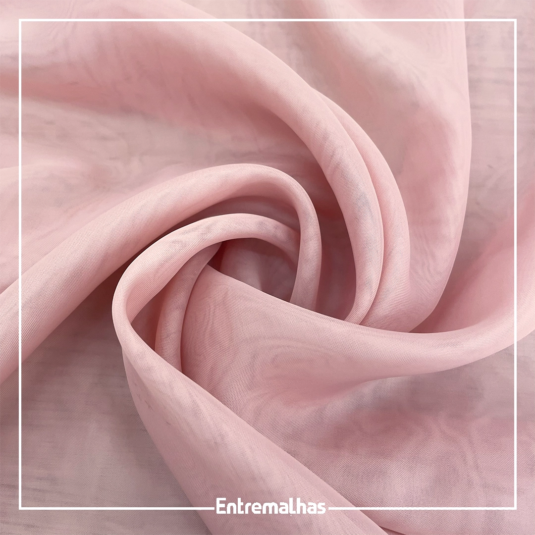 Tecido Voal Importado - Rosa Ref.:886001