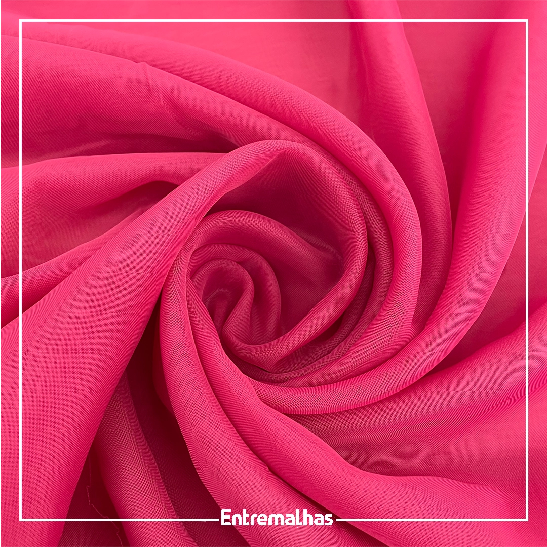 Tecido Voal Importado - Rosa Ref.:886001