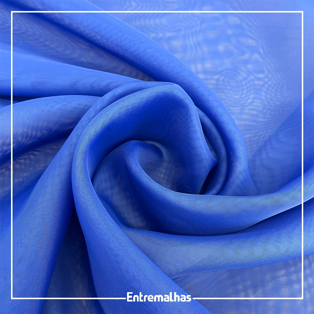 Tecido Voal Importado - Azul Ref.:886001