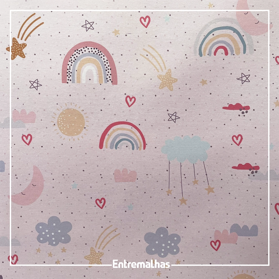 Tecido Parede Kids Arco-Íris Ref.:205977