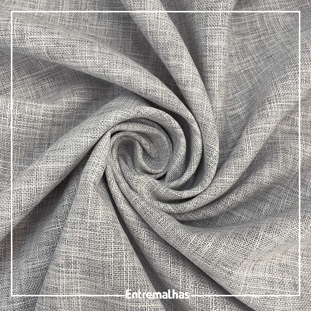 Tecido Linen Look - Prata Ref.:206441