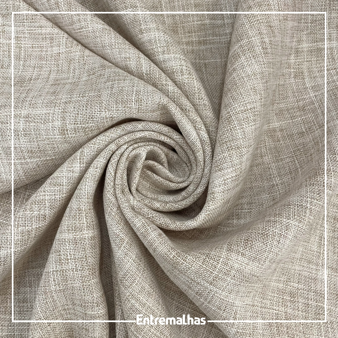 Tecido Linen Look - Bege Ref.:206442