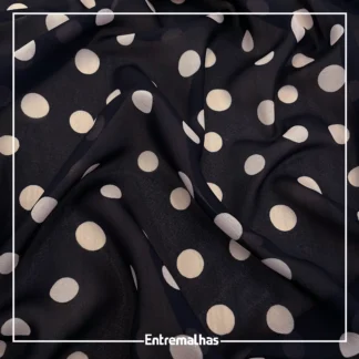 Tecido Crepe Seda Premium Estampado Ref.:722204