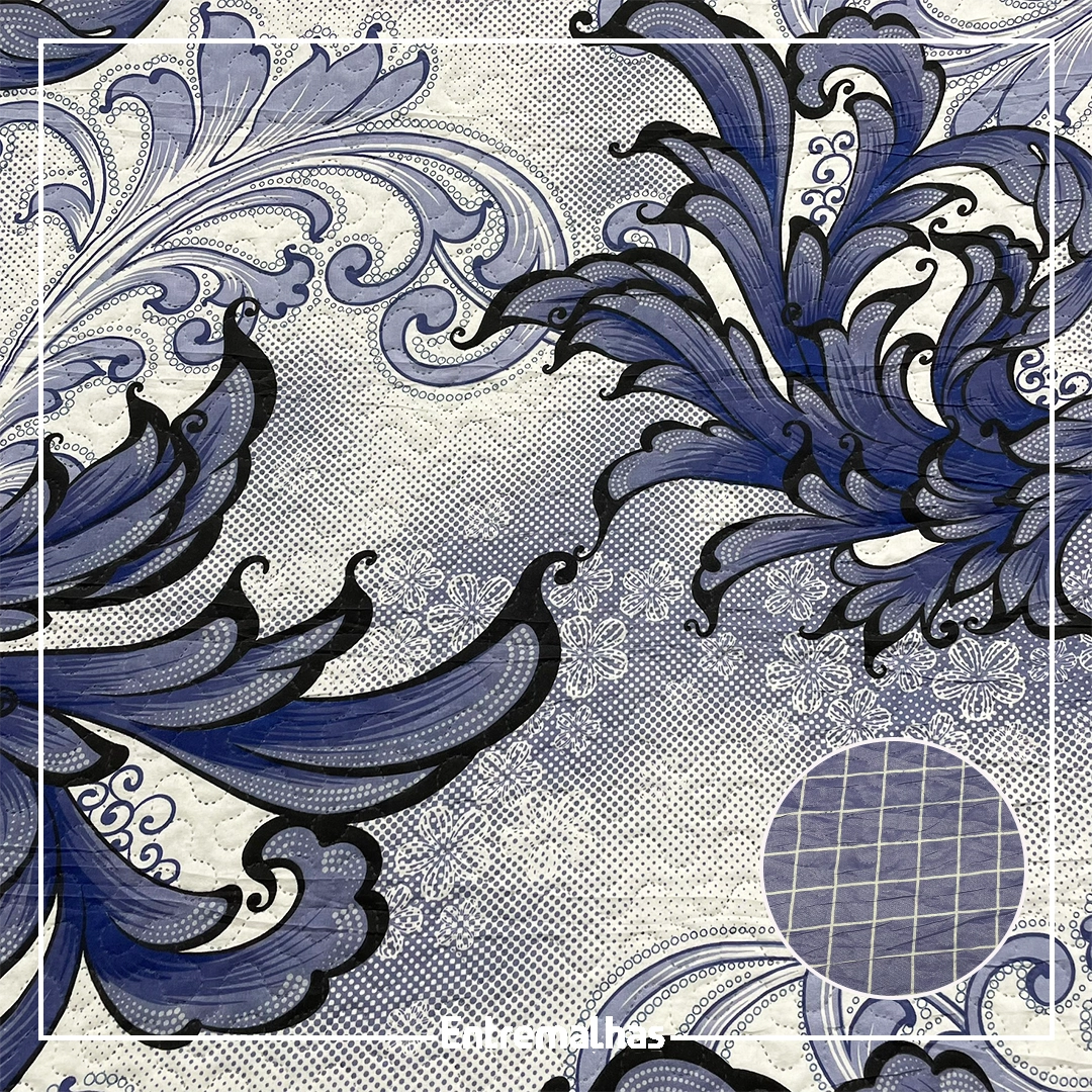 Tecido Matelassê Microfibra - Estampado Ref.:858010