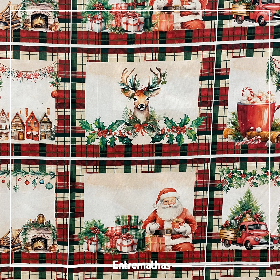 Tecido Tricoline Estampa Digital Natal Ref.:858250