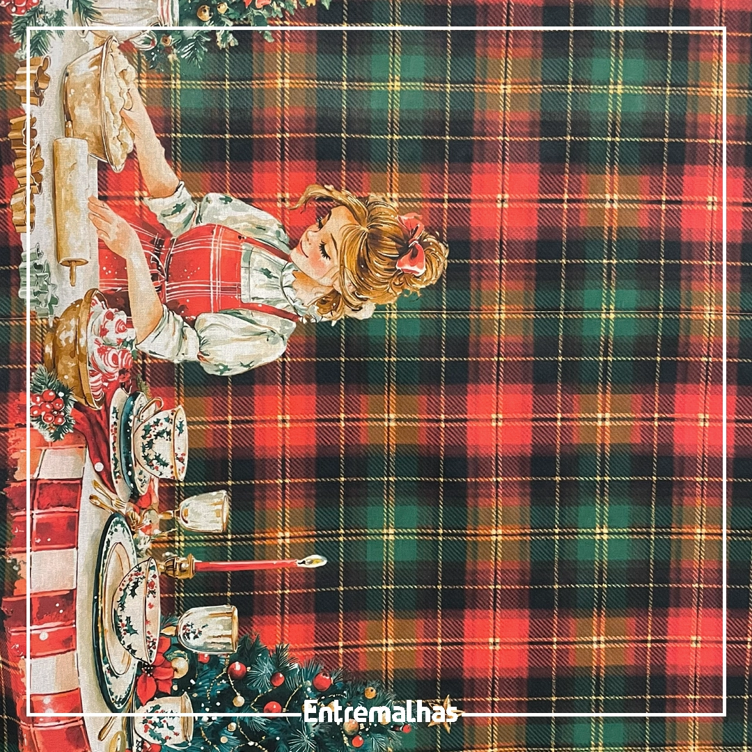 Tecido Tricoline Estampa Digital Natal Ref.:858250