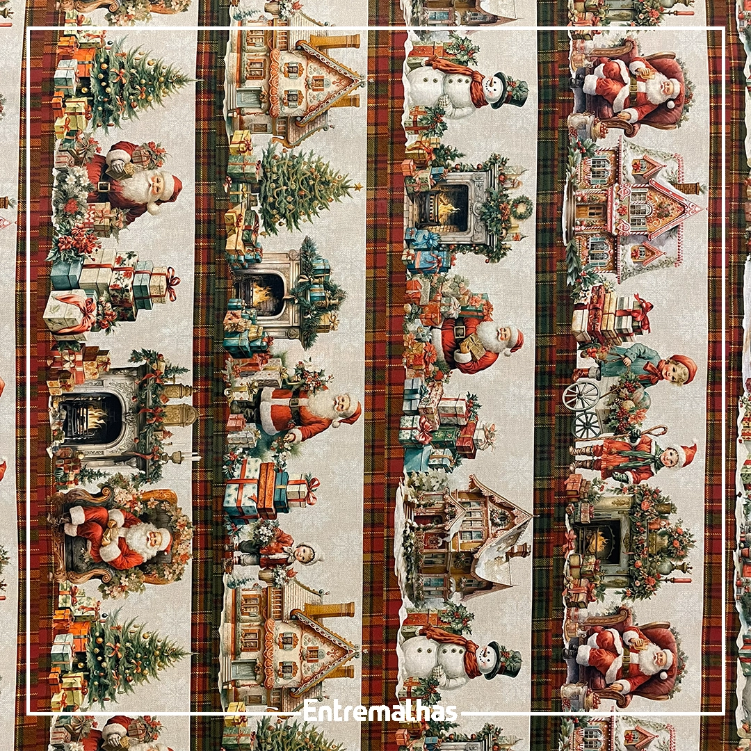 Tecido Tricoline Estampa Digital Natal Ref.:858250