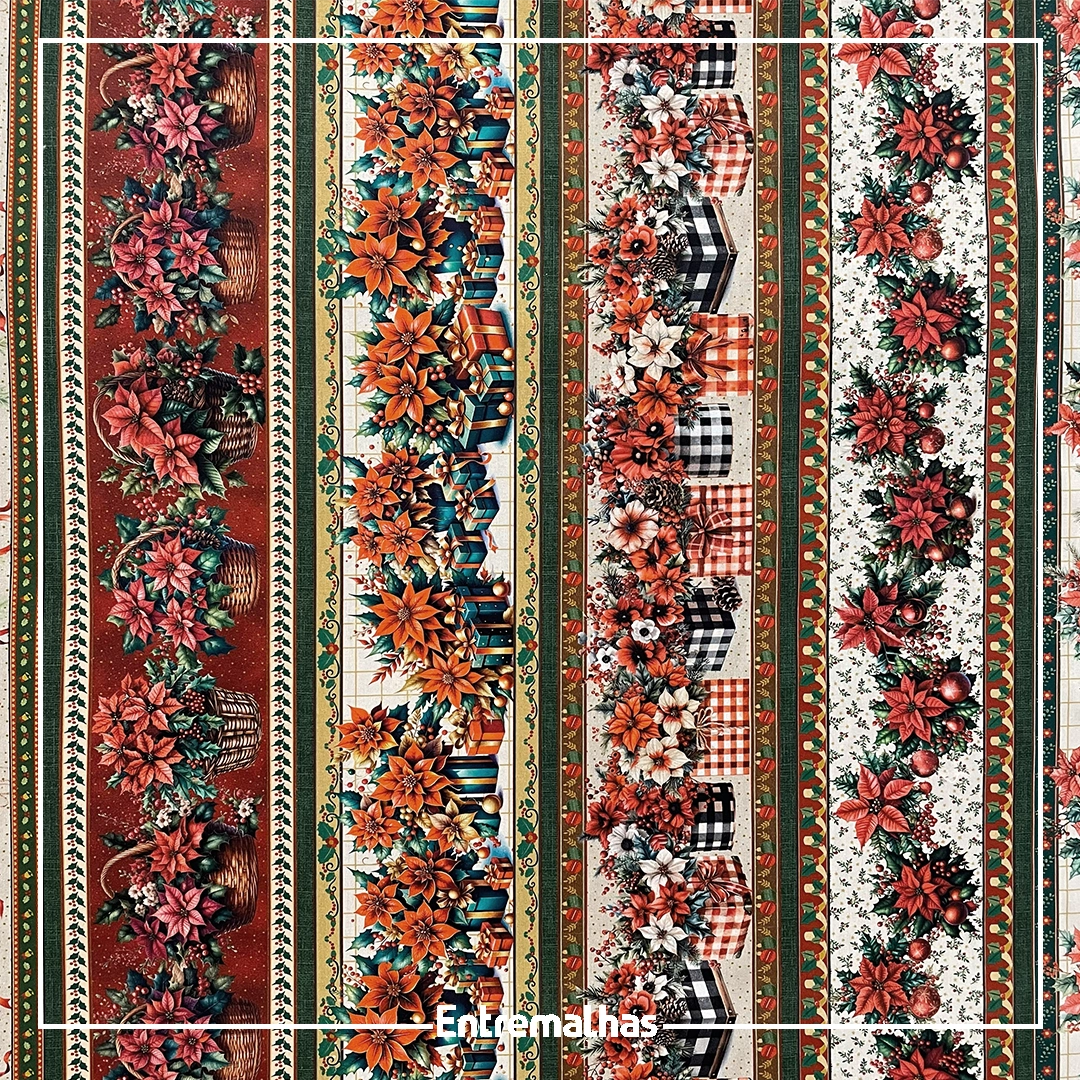 Tecido Tricoline Estampa Digital Natal Ref.:858250