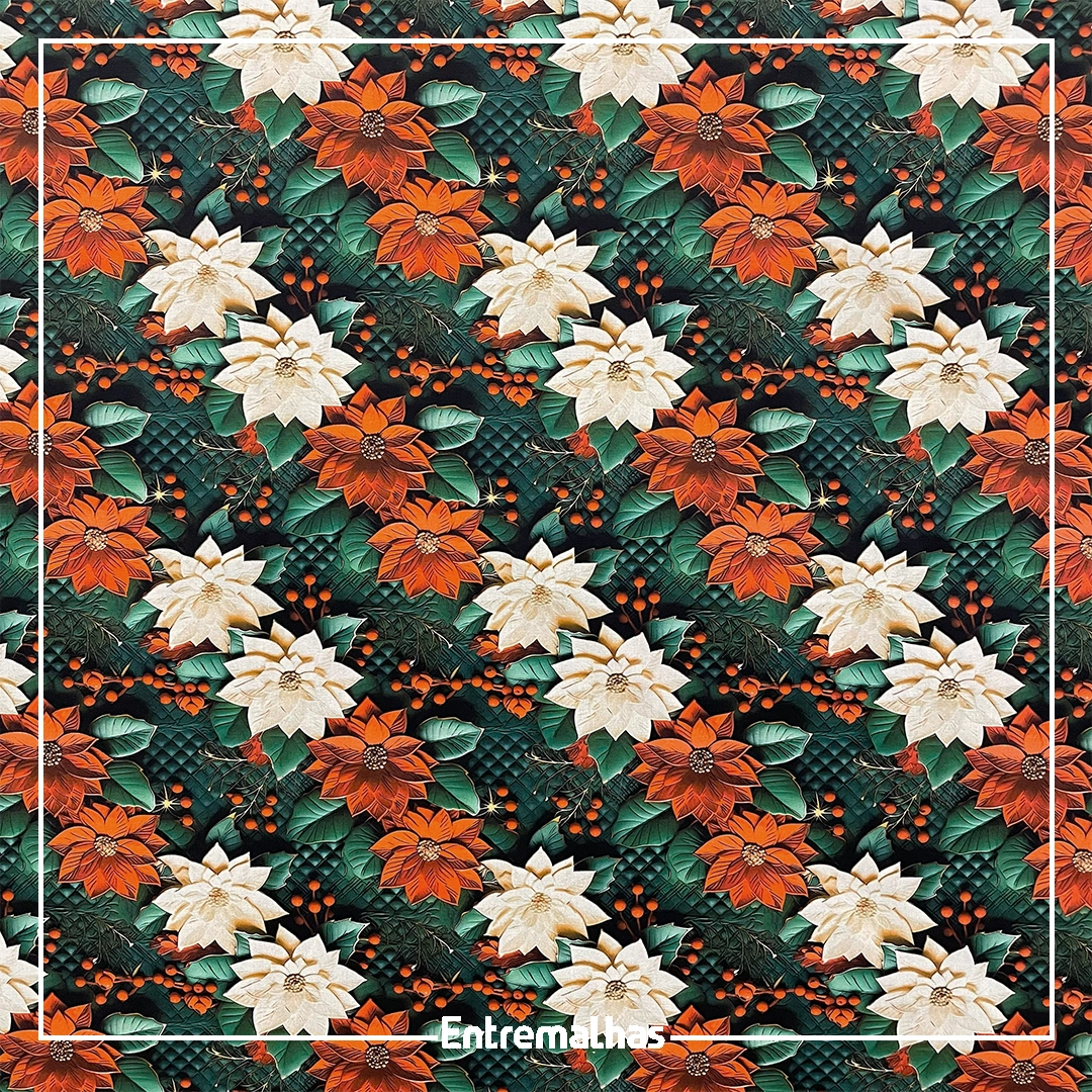 Tecido Tricoline Estampa Digital Natal Ref.:858250