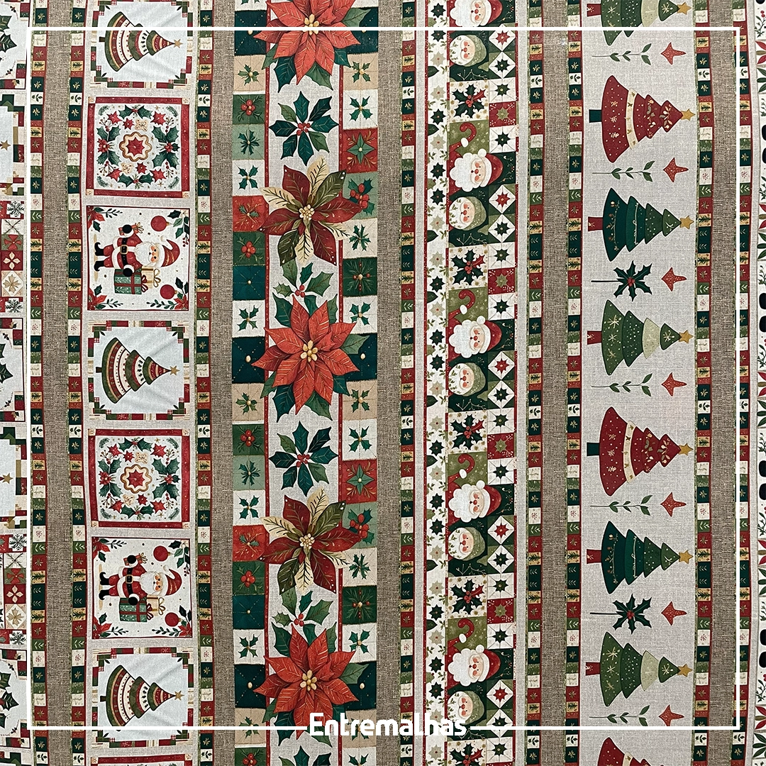 Tecido Tricoline Estampa Digital Natal Ref.:858250