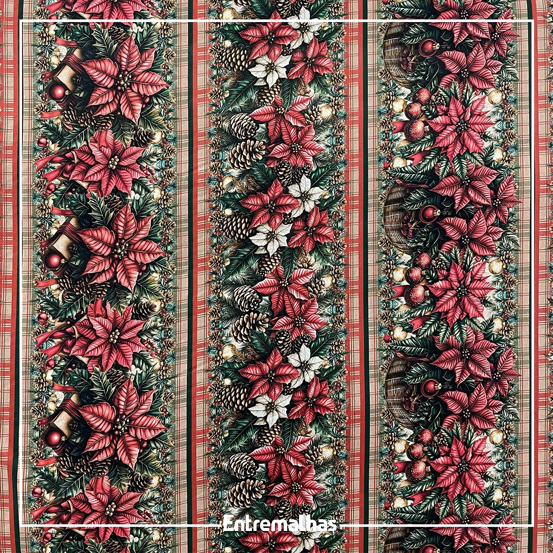 Tecido Tricoline Estampa Digital Natal Ref.:858250