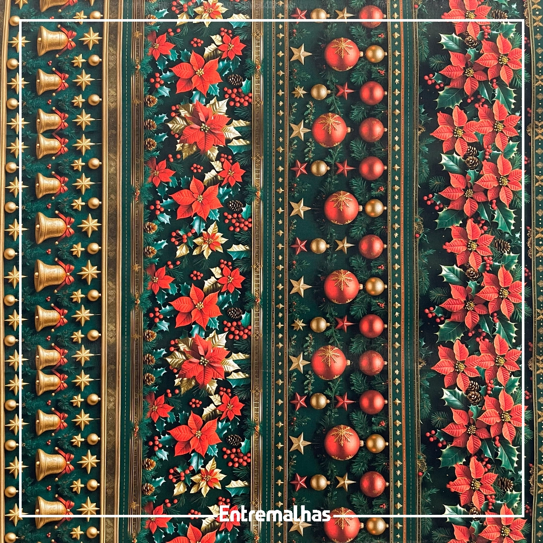 Tecido Tricoline Estampa Digital Natal Ref.:858250