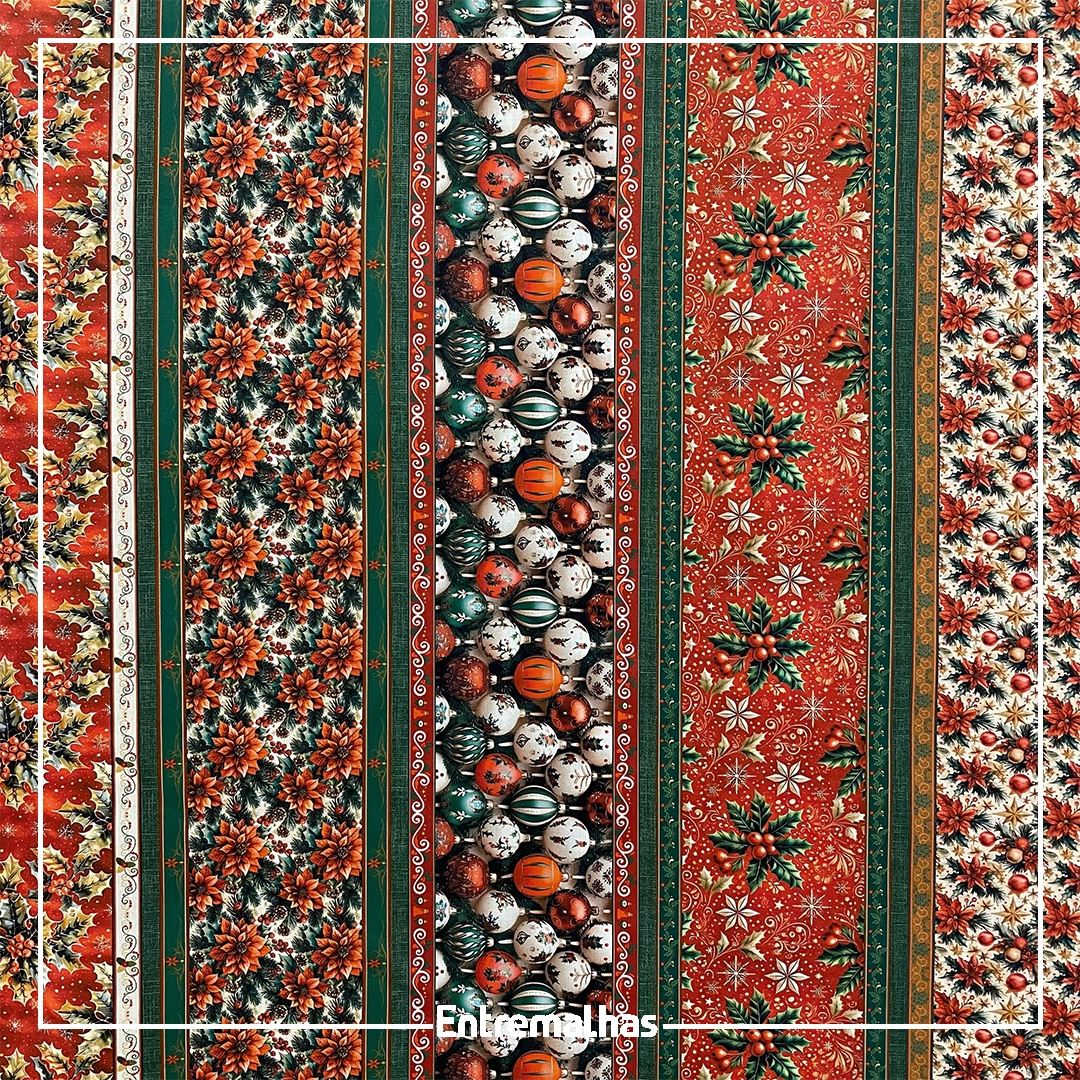 Tecido Tricoline Estampa Digital Natal Ref.:858250