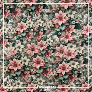 Tecido Tricoline Estampa Digital Natal Ref.:858250