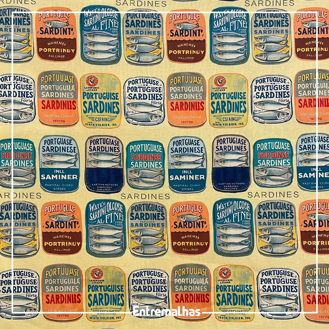 Tecido Tricoline Estampado Coleção Ref.:858251