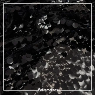 Tecido Paetê Big - Preto Ref.:859817