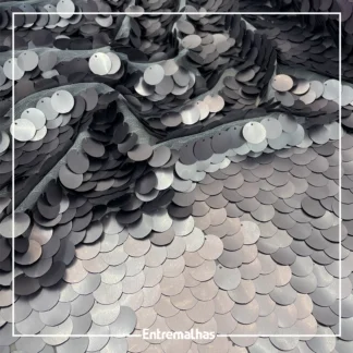 Tecido Paetê Big - Cinza Ref.:859817