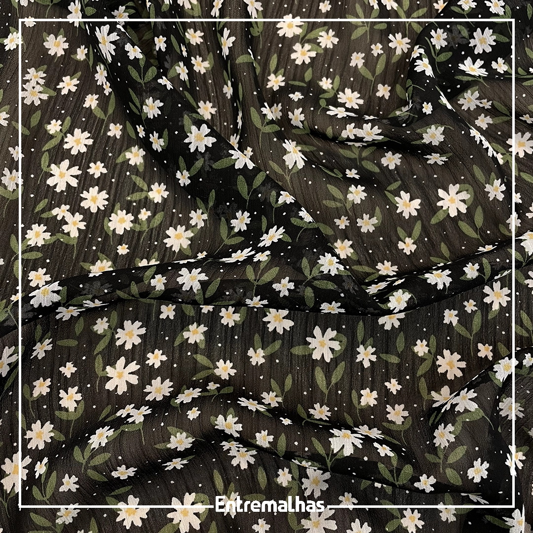 Tecido Crepe Chiffon Yoryu Estampado Ref.:722036