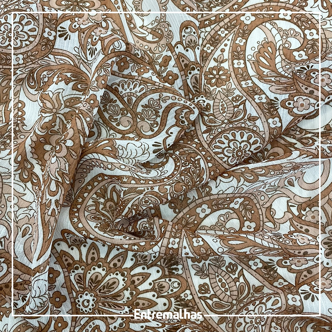 Tecido Crepe Chiffon Yoryu Estampado Ref.:722036